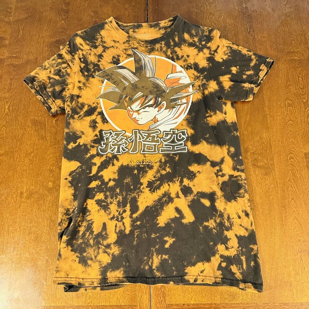 Dragon Ball Super Z Mens  T-Shirt -  Goku Graphic Print - Men's Small - Tie Dye